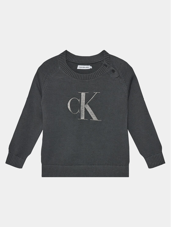 Calvin Klein Jeans Calvin Klein Jeans Komplet sweter i spodnie materiałowe IN0IN00167 Szary Regular Fit
