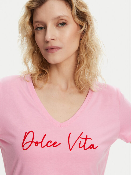 Morgan Morgan T-Shirt 251-DOLCE Różowy Regular Fit