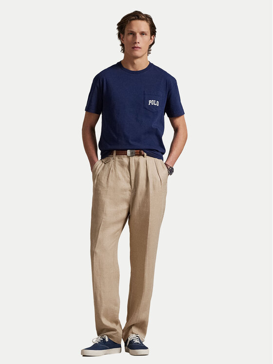 Polo Ralph Lauren Polo Ralph Lauren Tričko 710974585001 Tmavomodrá Custom Slim Fit