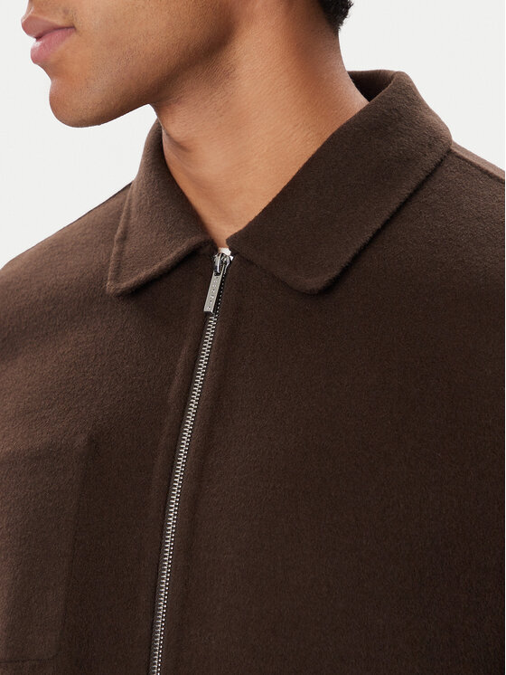 Bugatti Bugatti Volneni plašč 276300-21060 Rjava Regular Fit