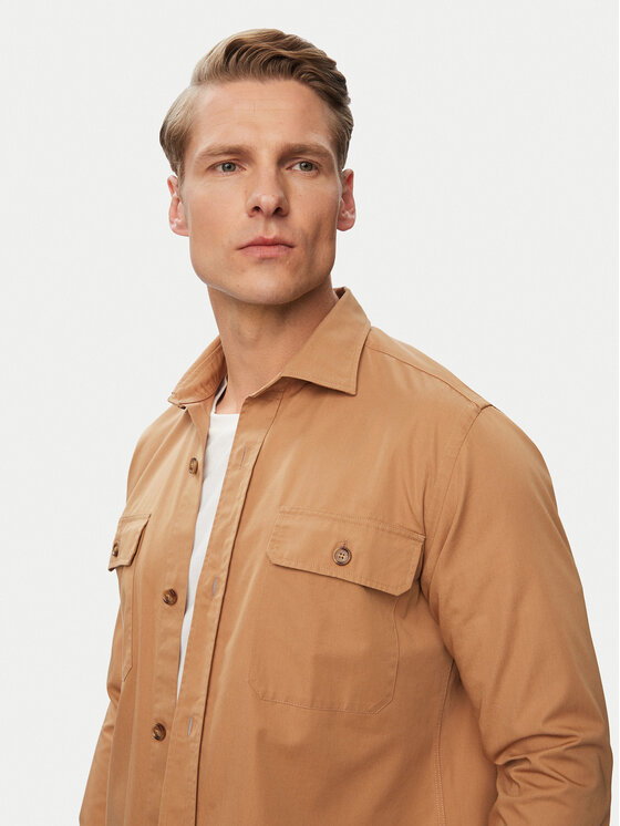 BOSS BOSS Košile H-Rob-Sp-2P-263 50567050 Tmavě béžová Regular Fit