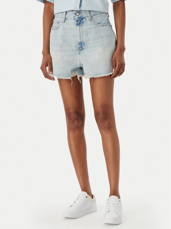 Tommy Hilfiger Tommy Hilfiger Jeansshorts WW0WW49578 Blau Wide Fit