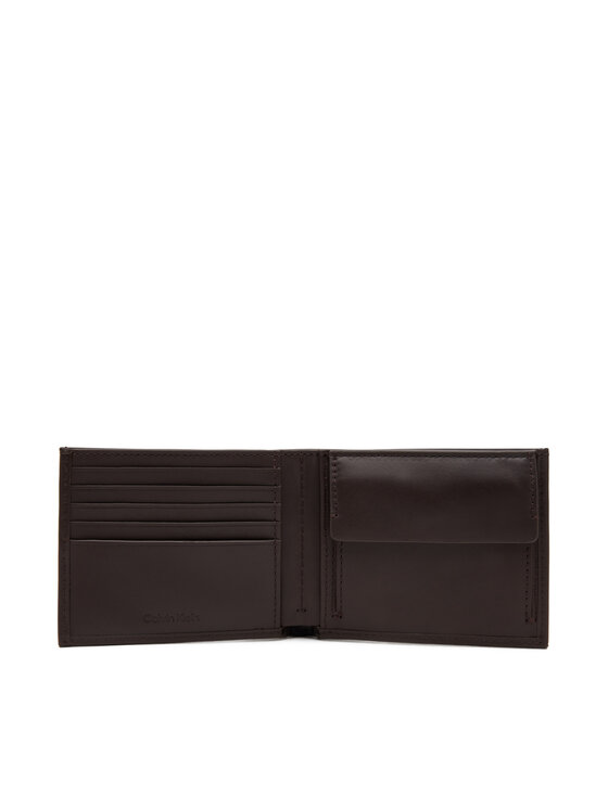 Calvin Klein Calvin Klein Ανδρικό Πορτοφόλι Ck Premium Bifold 5Cc W/Coin K50K512923 Καφέ