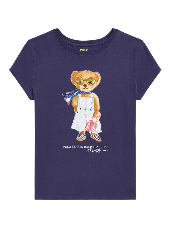 Dziewczęcy T-Shirt Polo Ralph Lauren, Rozmiar M, Granatowy, 313965226001