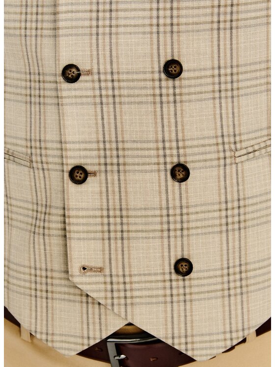 Pako Lorente Pako Lorente Kamizelka garniturowa P26SF-8X-012 Beżowy Slim Fit