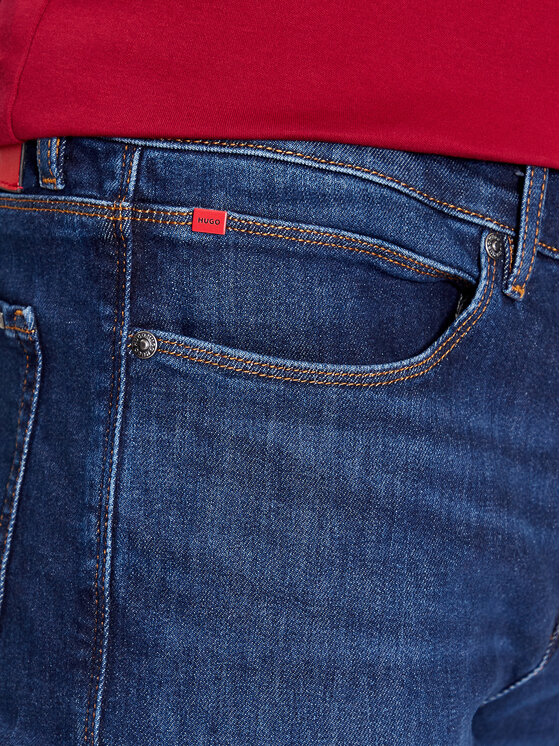 HUGO Hugo Jeansy 50493701 Tmavomodrá Slim Fit