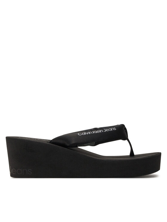 Calvin Klein Jeans Calvin Klein Jeans Šlepetės per pirštą Beach Wedge Sandal Padded Ny YW0YW01397 Juoda