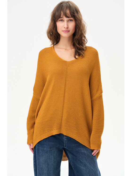 blue shadow blue shadow Sweter Danthe Żółty Regular Fit