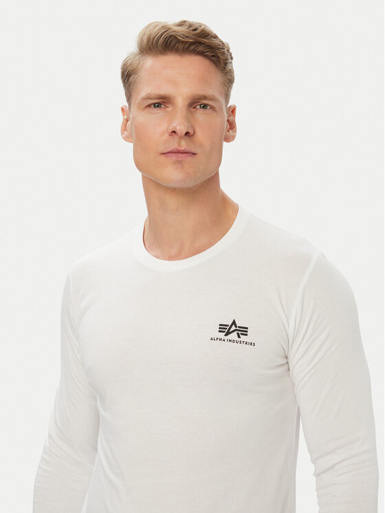 Alpha Industries Alpha Industries Longsleeve Basic Small Logo 198517 Білий Regular Fit