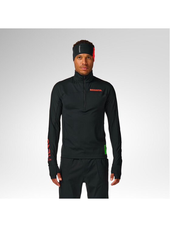 Rossignol Rossignol Bluza techniczna M Hero Half Zip First Layer Czarny Slim Fit