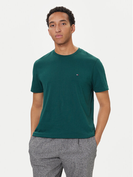 Tommy Hilfiger Tommy Hilfiger T-Shirt Ess Seasonal MW0MW39995 Zielony Regular Fit