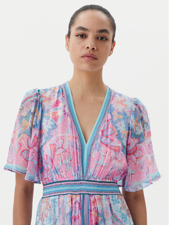 Hale Bob Hale Bob Poletna obleka with silk Jaliyah 4ZCA610M Roza Regular Fit