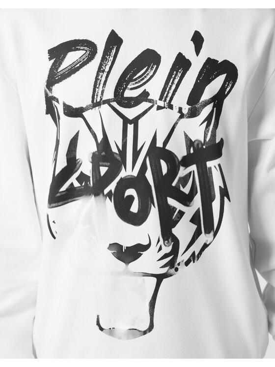 Plein Sport Plein Sport Bluza 28317 Biały Regular Fit