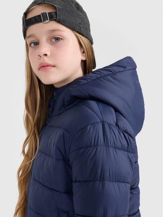4F 4F Kurtka puchowa 4FJRAW25TDJAU0804-31S Granatowy Regular Fit