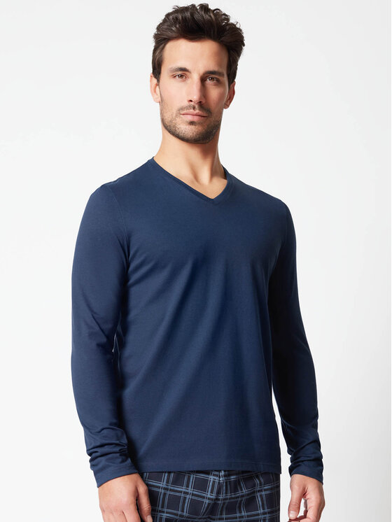 Huber Huber T-Shirt 117102 Granatowy Regular Fit