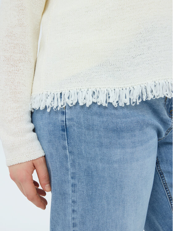 Fiorella Rubino Fiorella Rubino Maglione M193L008470N011 Bianco Boxy Fit