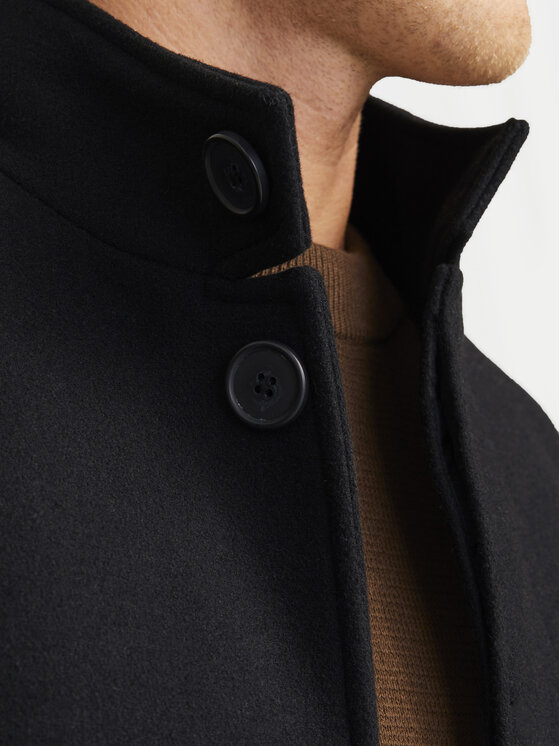 Jack&Jones Jack&Jones Vilnas mētelis Wilson 12259449 Melns Regular Fit