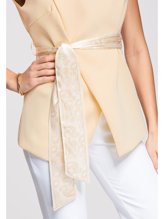 Ombre Ombre Halenka OW-TS-E0003 Žlutá Slim Fit