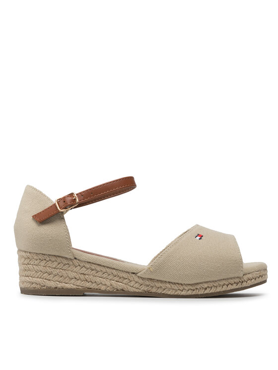 Tommy Hilfiger Espadrile Rope Wedge Sandal T3A7-32185-0048 S Bež