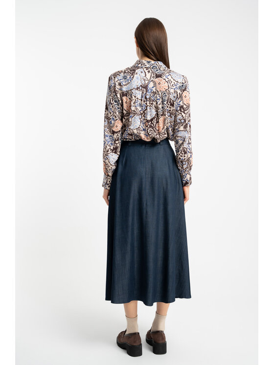 CLICK CLICK Φούστα 50-728 Σκούρο μπλε Relaxed Fit