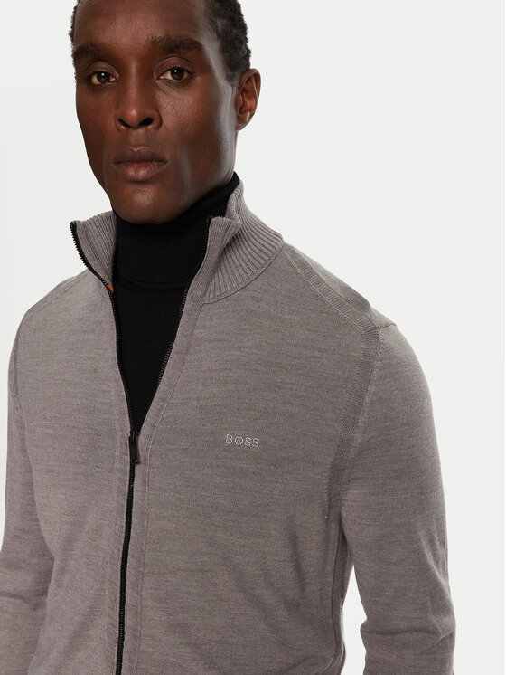 BOSS Boss Džemper Avac_Fz 50501750 Siva Regular Fit