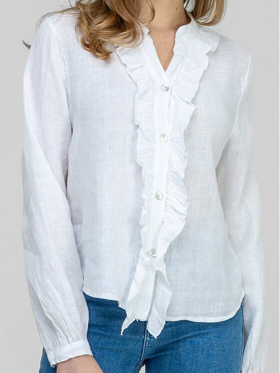 Perso Perso Bluzka CHLE267232F Biały Regular Fit