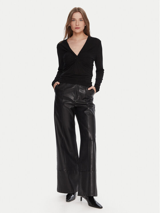 LOLA CASADEMUNT LOLA CASADEMUNT Bluzka MF2515029 Czarny Slim Fit
