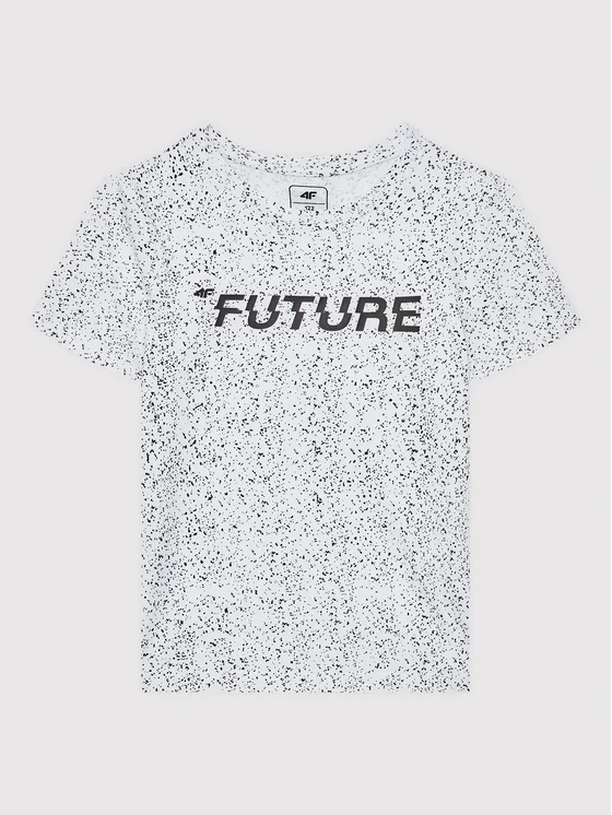 4F T-Shirt HJL22-JTSM008 Weiß Regular Fit