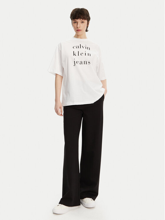 Calvin Klein Jeans Calvin Klein Jeans Pantaloni palazzo J20J225334 Negru Wide Leg