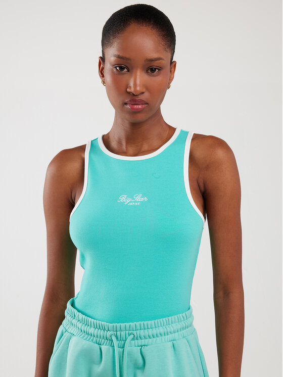 BIG STAR BIG STAR Top ARISA Turkusowy Slim Fit