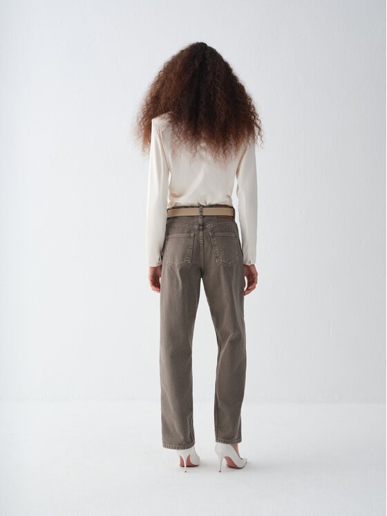 La Mania La Mania Bluzka ELUNE Kremowy Basic Fit
