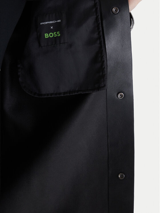 BOSS BOSS Kožená bunda PS Spirit70 50560422 Černá Regular Fit