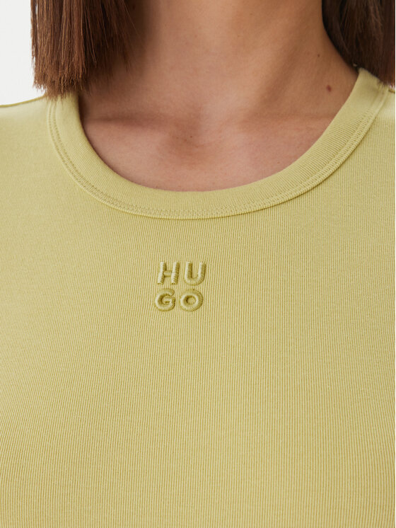HUGO HUGO T-Shirt Delanor 50512000 Hellgrün Slim Fit