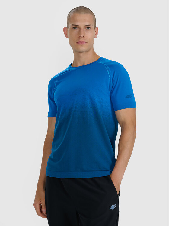 4F 4F Koszulka techniczna TRAIL RUNNING Granatowy Slim Fit