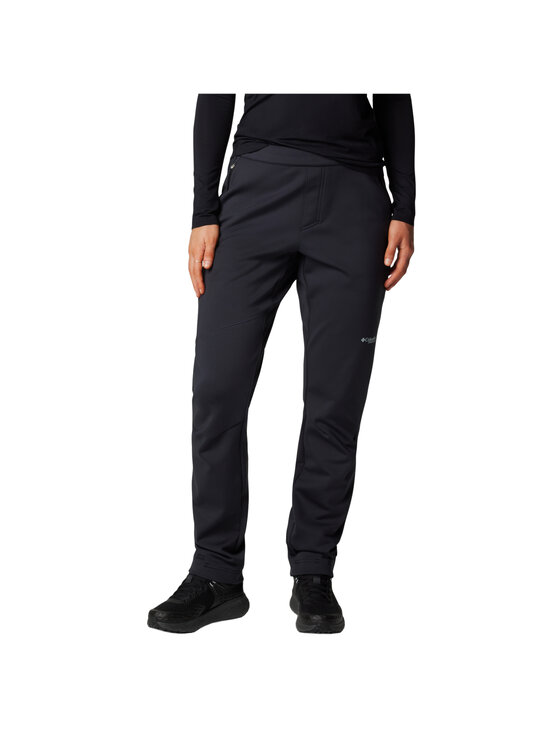 Columbia Columbia Spodnie dresowe Columbia Vest Canyon High-Rise Softshell Pant Czarny Regular Fit
