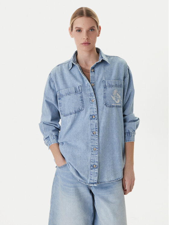 Billabong Billabong дънкова риза Down The Coast EBJWT00122 Син Oversize