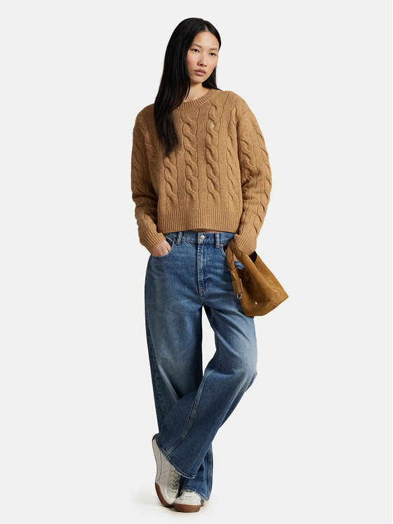 Polo Ralph Lauren Polo Ralph Lauren Пуловер 211A91216005 Бежов Straight Fit