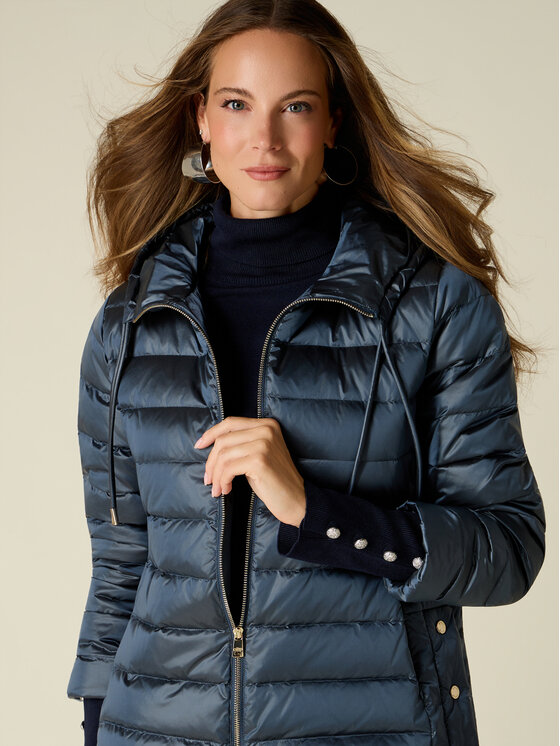 Oltre Oltre Giubbotto piumino F805R001532N003 Blu Regular Fit