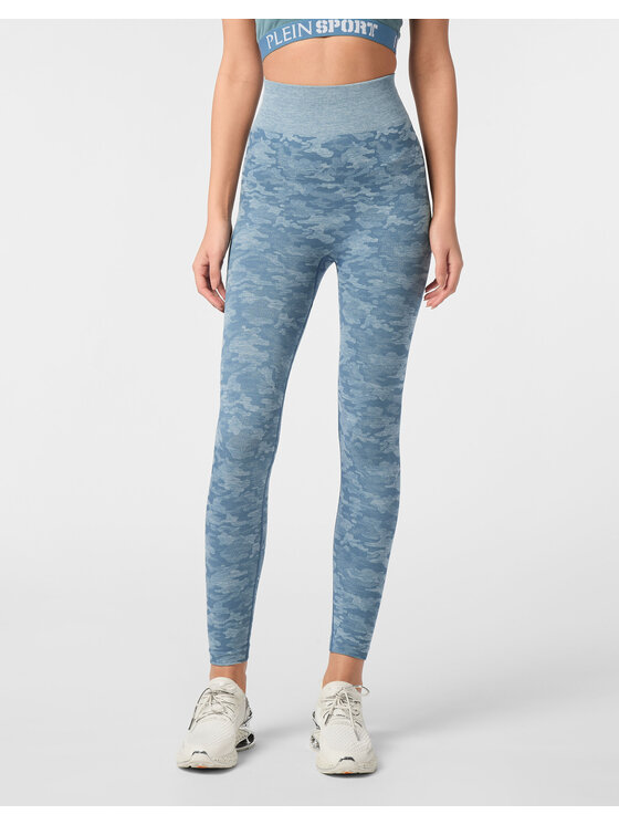 Plein Sport Plein Sport Legginsy 22157 Błękitny Active Fit