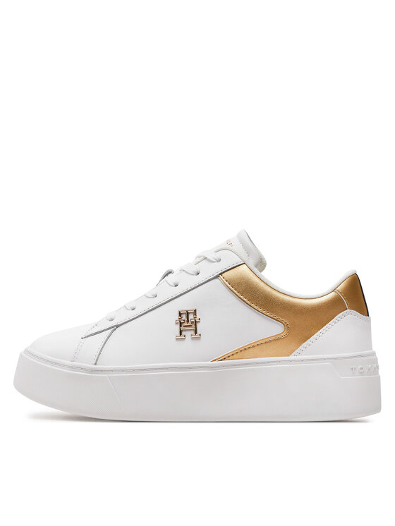 Tommy Hilfiger Tommy Hilfiger Tossud Th Platform Court Sneaker Gld FW0FW08073 Valge