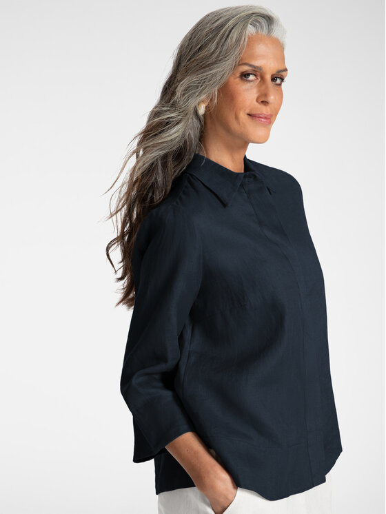 Elena Mirò Elena Mirò Koszula 5013P000322N065 Niebieski Boxy Fit