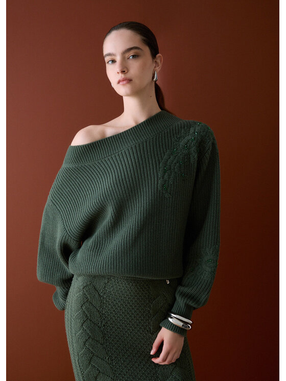 Liu Jo Liu Jo Maglione CF6031MA22S90312 Verde Regular Fit