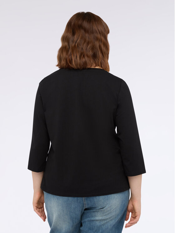 Fiorella Rubino Fiorella Rubino T-shirt G01GL008804N033 Nero Regular Fit