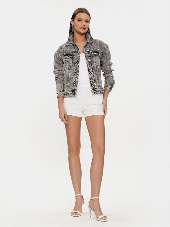 Guess Guess Джинсова куртка Clarette W4RN62 D56B3 Сірий Regular Fit