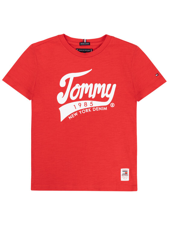 TOMMY HILFIGER T-Shirt 1985 KB0KB05497 D Czerwony Regular Fit