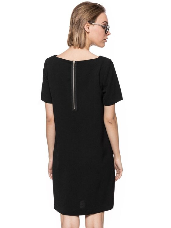 Tom Tailor Tom Tailor Sukienka codzienna O-SHAPE DRESS Czarny Regular Fit