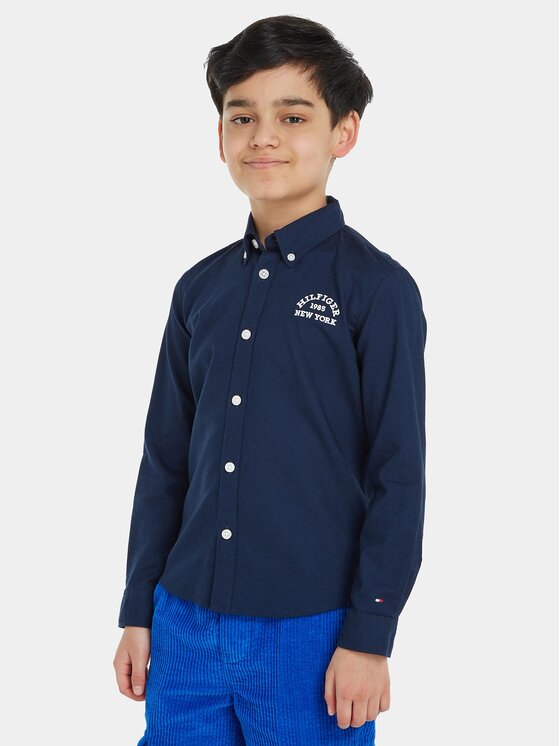 Tommy Hilfiger Tommy Hilfiger Сорочка Varsity KB0KB08516 Cиній Regular Fit