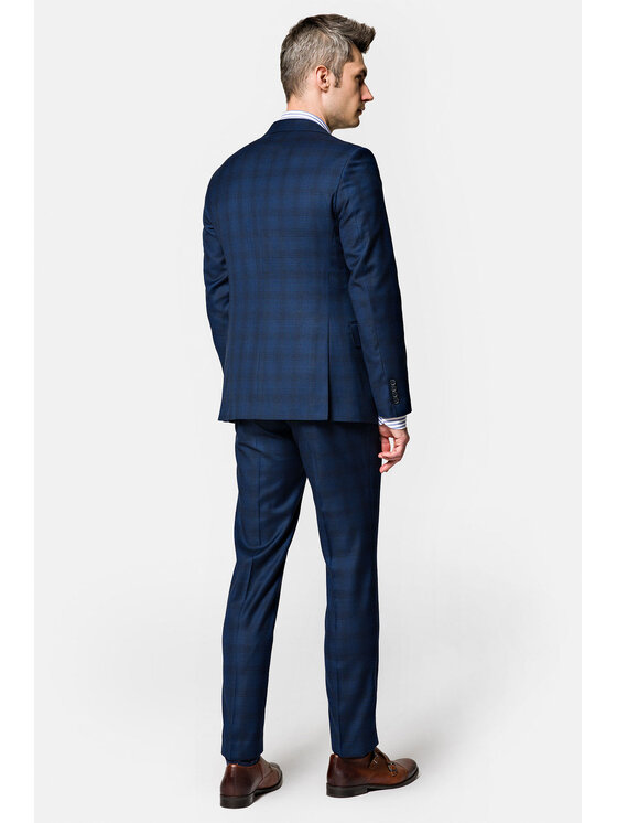 Lancerto Lancerto Garnitur GA073222000004 Granatowy Slim Fit