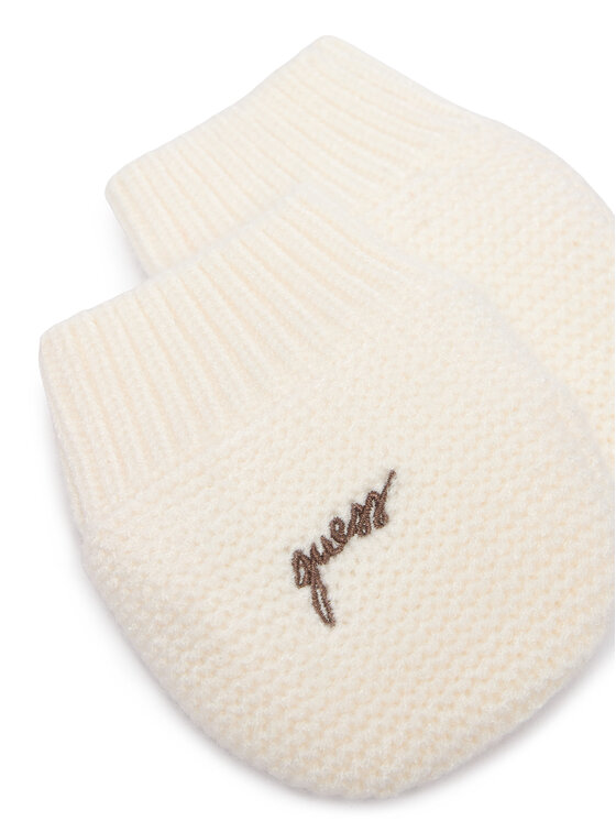 Guess Guess Komplekti kuuluvad müts ja kindad H6BZ08 Z1552 Kreemjas