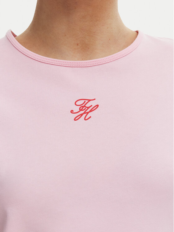 Tommy Hilfiger Tommy Hilfiger T-Shirt WW0WW48710 Ροζ Slim Fit